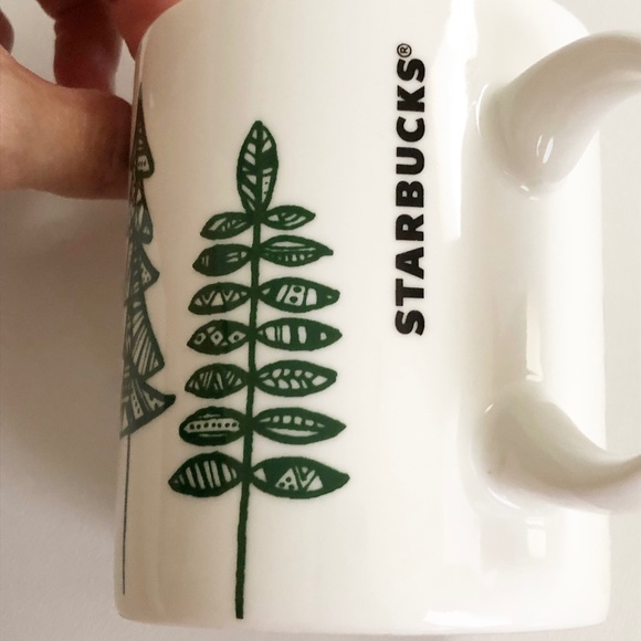 Set 2 Starbucks 2015 Christmas Tree Holiday Mug Pine Tree Coffee Cup - Picture 10 of 13